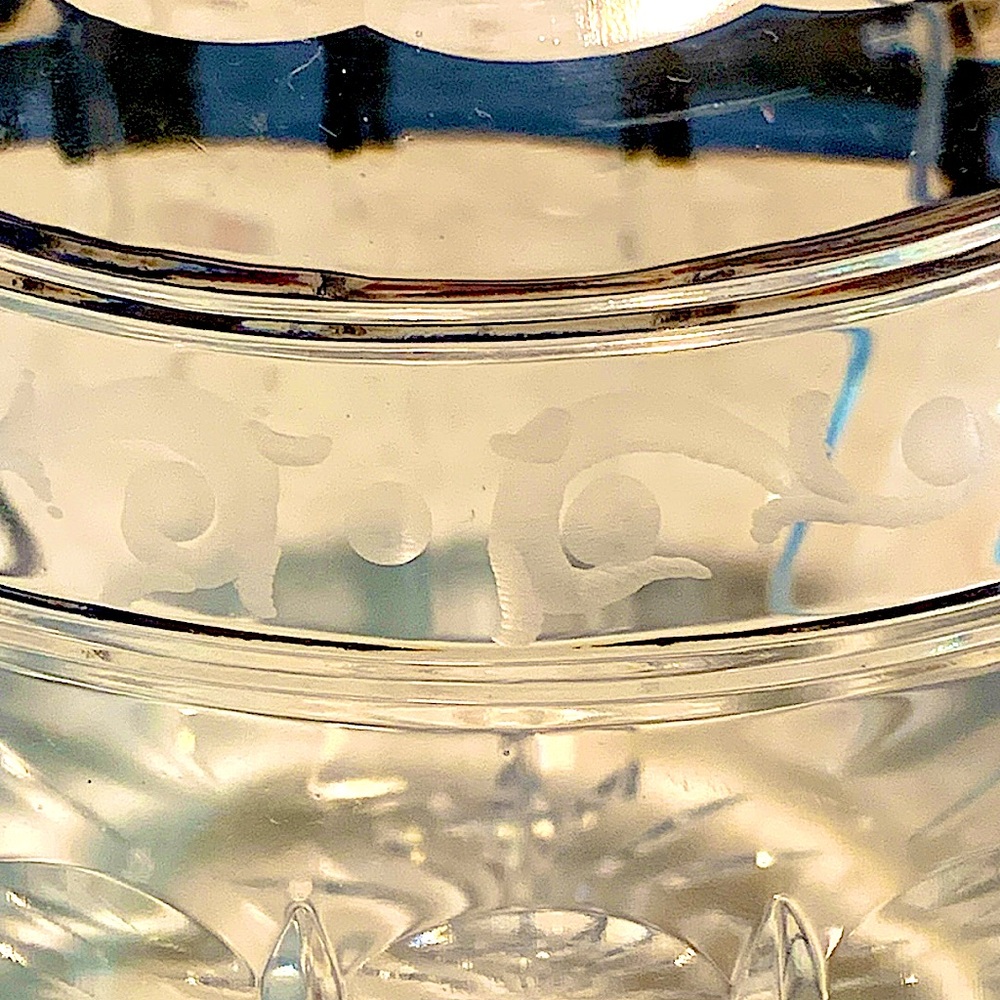 WEDGWOOD MONARCH ROSE BOWL CRYSTAL VINTAGE 7 INCH ROUND - Picture 10 of 12